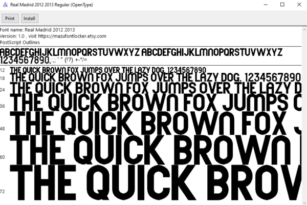 Real Madrid 2012-13 Font Vector (AI, EPS, SVG, TTF) – #1 Authentic Style