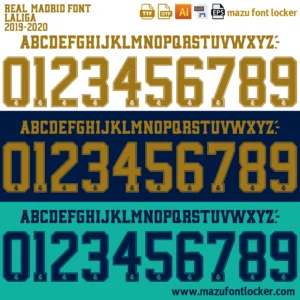 Real Madrid 2019-2020 Font Vector – Epic Legendary Los Blancos Masterpiece