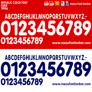 Republic Czech Euro 1996 Font Vector – Legendary Czech Icon