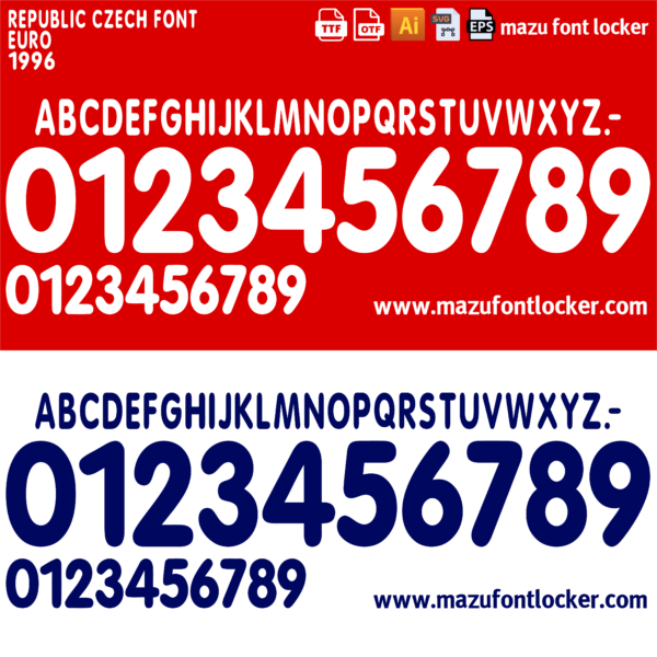 Republic Czech Euro 1996 Font Vector – Legendary Czech Icon