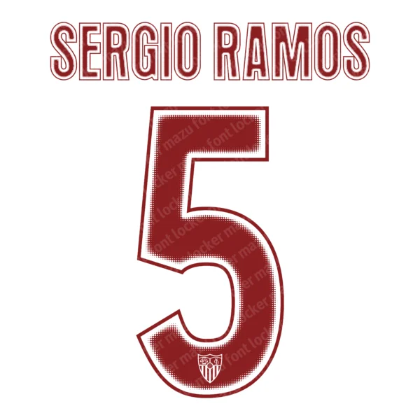 Sevilla 2004-2006 Font Vector – Legendary Rojiblancos Masterpiece
