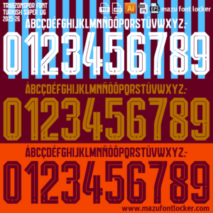 Trabzonspor 2025-26 Font Vector – Fierce Turkish Red Storm Masterpiece