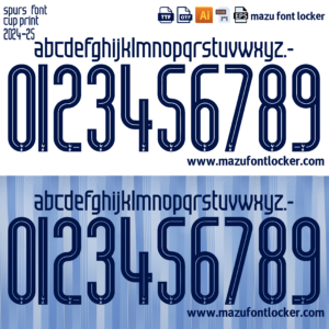Tottenham Hotspur 2024-2025 Font Vector (AI, EPS, SVG, TTF) – Vibrant North London Kit