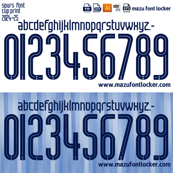 Tottenham Hotspur 2024-2025 Font Vector (AI, EPS, SVG, TTF) – #1 Authentic Style