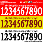 Arsenal UCL 2010-11 Home, Away & Third Font Vector (Digital Download)