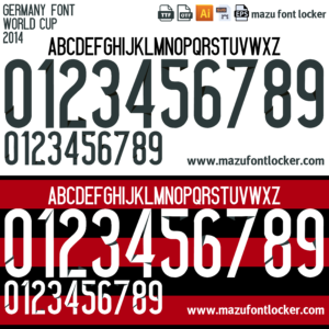 Germany World Cup 2014 Font Vector (AI, EPS, SVG, TTF) – Powerful Die Mannschaft Glory