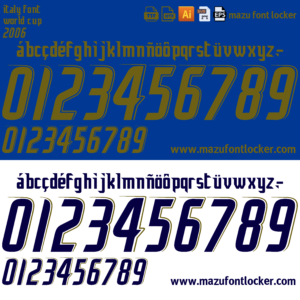 Italy World Cup 2006 Font Vector (AI, EPS, SVG, TTF) – Legendary Azzurri Champion
