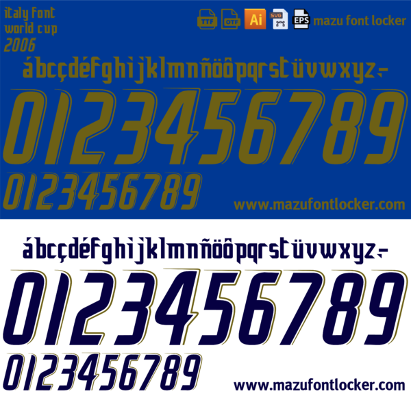 Italy World Cup 2006 Font Vector (AI, EPS, SVG, TTF) – #1 Authentic Style