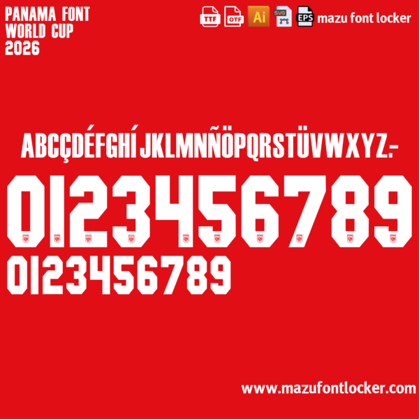 Panama World Cup 2026 Font Vector (AI, EPS, SVG, TTF) – #1 Authentic Style