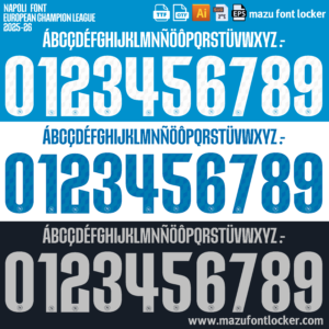 Napoli 2025-26 Font Vector (AI, EPS, SVG, TTF) – Legendary Southern Passion