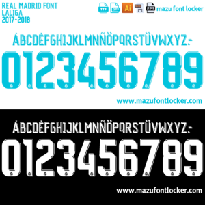 Real Madrid 2017-2018 Font Vector – Legendary Los Blancos Champions League Epic