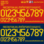 Spain World Cup 2010 Font Vector (AI, EPS, SVG, TTF)