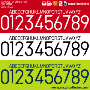 Manchester United 2022-2023 Font Vector (AI, EPS, SVG, TTF) – Bold Red Devils Revival