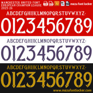 Manchester United 2025-2026 Font Vector – Legendary Red Devils Kit