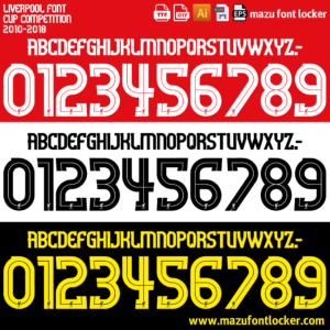 Liverpool 2010-2018 Font Vector (AI, EPS, SVG, TTF) – Legendary Steven Gerrard Era