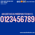 PSG Ligue 1 2026-2027 Font Vector (AI, EPS, SVG, TTF) – Elegant Ligue 1 Kit