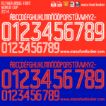 Netherlands World Cup 2014 Home & Away Font Vector (Digital Download)