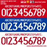 Manchester United 2024-2025 Font Vector (AI, EPS, SVG, TTF) – Legendary Red Devils