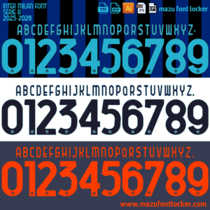 Inter Milan 2025-2026 Font Vector – Legendary Nerazzurri Power