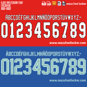Ajax Amsterdam 2021-2022 Font Vector – Legendary Eredivisie Jersey Style for Champions