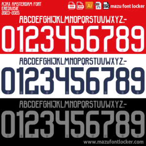 Ajax Amsterdam 2023-2025 Font Vector – Legendary Godenzonen Masterpiece