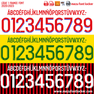 Ligue 1 France 2020-2023 Font Vector (AI, EPS, SVG, TTF) – Elegant French Golden Era
