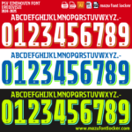 PSV Eindhoven 2024-2025 Font Vector – Bold Philips Kit