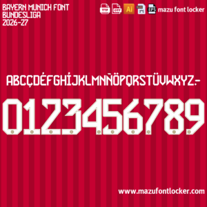 Bayern Munich 2026-27 Font Vector (AI, EPS, SVG, TTF) – #1 Authentic Style