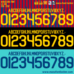 Barcelona 2011-2012 Font Vector (AI, EPS, SVG, TTF) – #1 Authentic Style