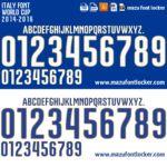 Italy World Cup 2014 Font Vector (AI, EPS, SVG, TTF) – Classic Azzurri Legend