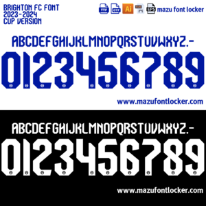 Brighton FC 2023-2024 Font Vector – Vibrant Premier League Rise