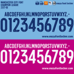 Manchester City 2017-2018 Font Vector (AI, EPS, SVG, TTF) – #1 Authentic Style