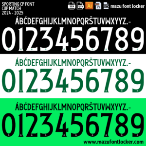 Sporting CP 2024-2025 Font Vector – Vibrant Lion Kit