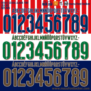 Chivas Guadalajara 2025-2026 Font Vector – Legendary Mexican Reds Powerhouse Masterpiece