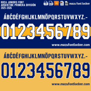 Boca Juniors 2025-2026 Font Vector – Legendary La Bombonera Power