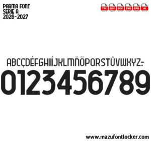Parma Calcio 2026-2027 Font Vector – Epic Yellow Blue Masterpiece