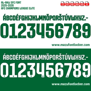 Al-Ahli 2025-2026 Font Vector – Epic Red Eagles Masterpiece