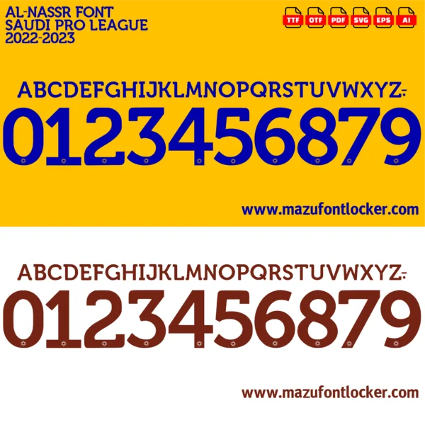Al-Nassr 2022-2023 Font Vector – Epic Yellow Knights Masterpiece