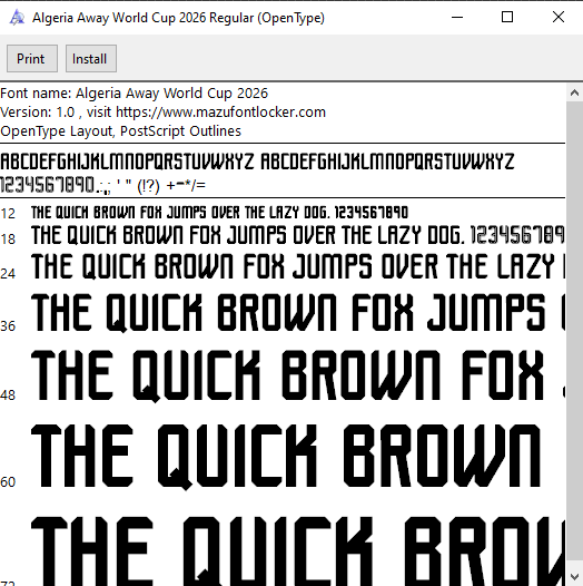 Algeria World Cup 2026 Font Vector – Epic Fennec Warriors Masterpiece