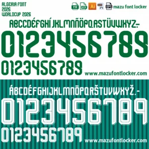 Algeria World Cup 2026 Font Vector – Epic Fennec Warriors Masterpiece