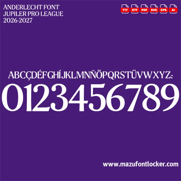 Anderlecht 2026-2027 Font Vector – Ultimate Belgian Warriors Masterpiece