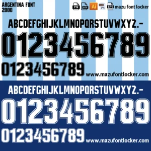 Argentina 2000 Font Vector – Stunning Albiceleste Legendary Masterpiece