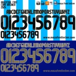 Argentina Copa America 2024 Font Vector – Legendary Sky Blue Glory Design