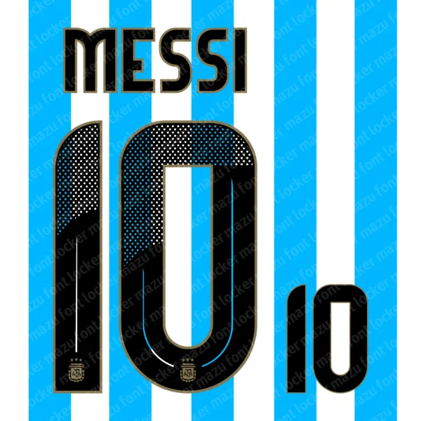 Argentina Copa America 2024 Font Vector – Legendary Sky Blue Glory Design