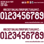 Aston Villa 2024-2025 Font Vector – Incredible Birmingham Lions Vector Kit