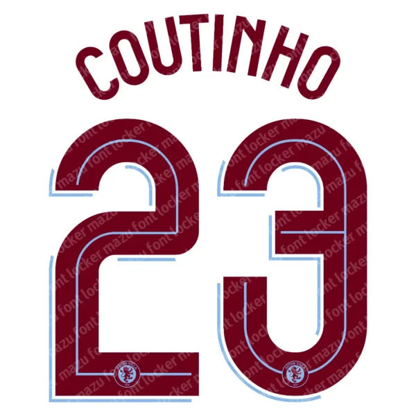 Aston Villa 2024-2025 Font Vector – Incredible Birmingham Lions Vector Kit