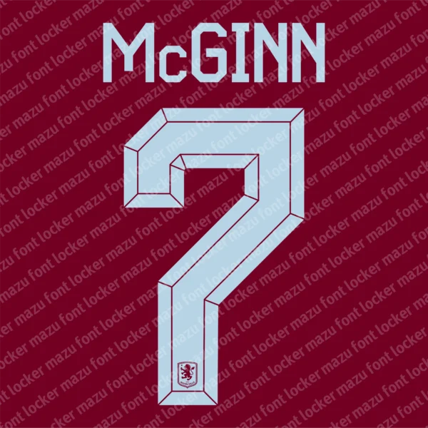Aston Villa 2026-2027 Font Vector – Stunning Villans Masterpiece
