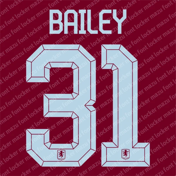 Aston Villa 2026-2027 Font Vector – Stunning Villans Masterpiece