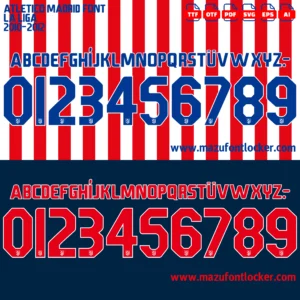 Atletico Madrid 2010-2012 Font Vector – Epic Rojiblancos Red & White Masterpiece