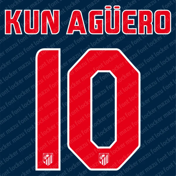 Atletico Madrid 2010-2012 Font Vector – Epic Rojiblancos Red & White Masterpiece